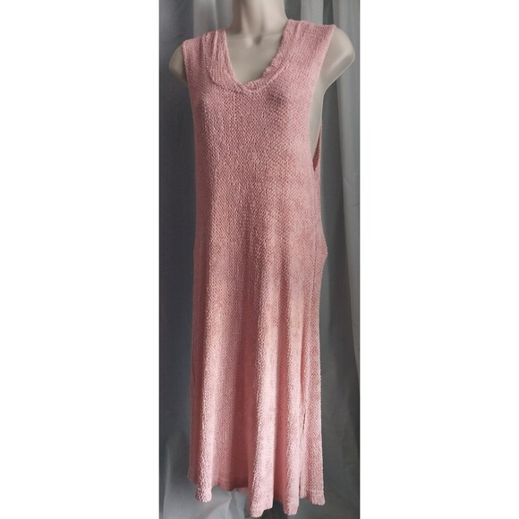 Gloria Vanderbilt Beach Pink Hooded Mesh Dress Swimsuit Cover Up Large Womens - Picture 1 of 4
